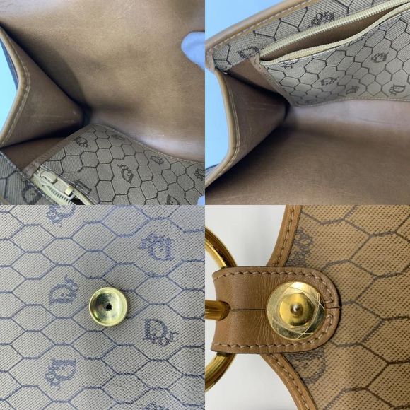 Dior PVC Coated Canvas Brown Shoulder Bag - Picture 5 of 7